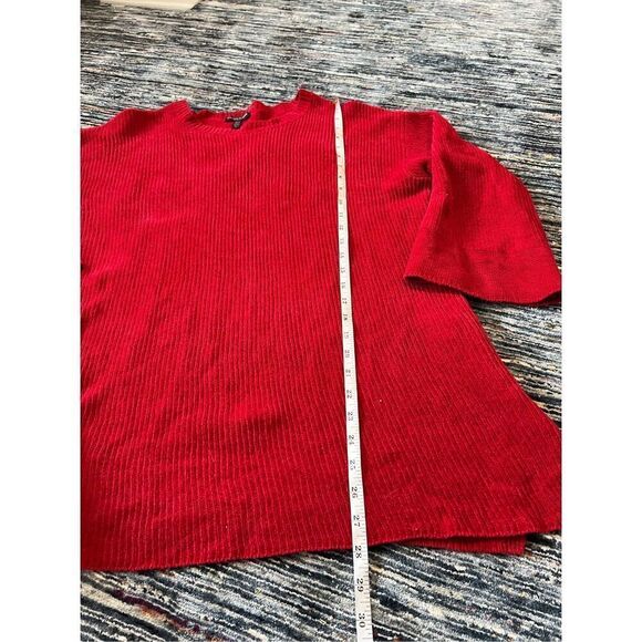 Eileen Fisher Red Pullover Sweater Flare Sleeve Womens plus Size 1X - Picture 8 of 9